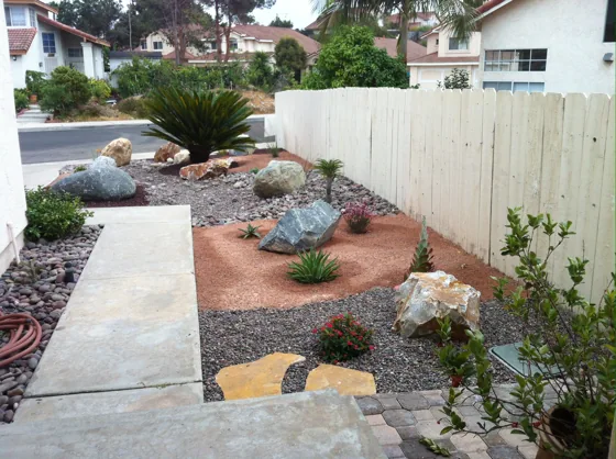 Garden planting beside concrete path